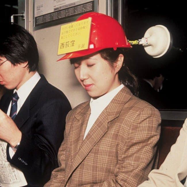 Ingeniously Weird Gadgets subway sleep hat