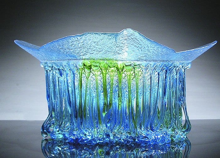 Jellyfish Glass Tables blue dash of green