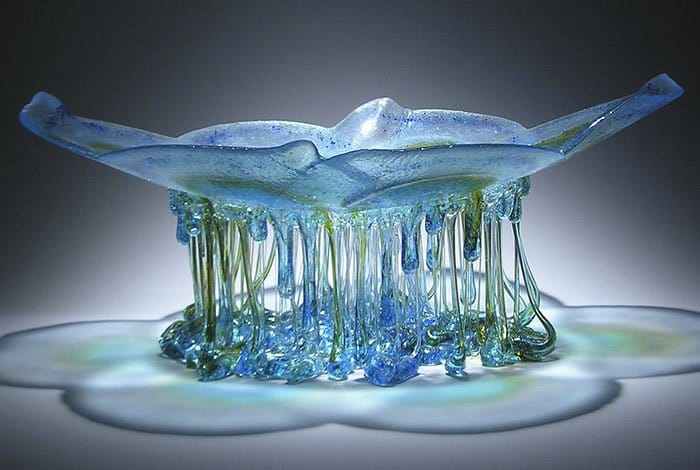 Jellyfish Glass Tables blues
