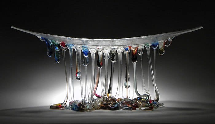 Jellyfish Glass Tables dark colors