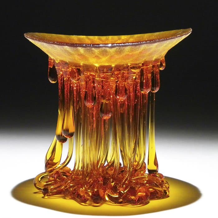 Jellyfish Glass Tables orange yellow