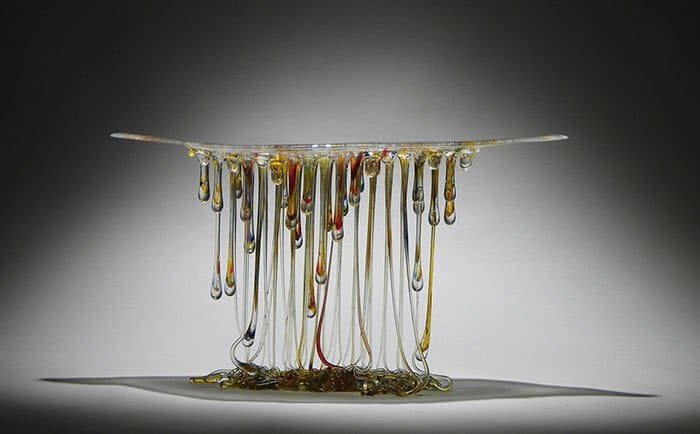 Jellyfish Glass Tables warm colors