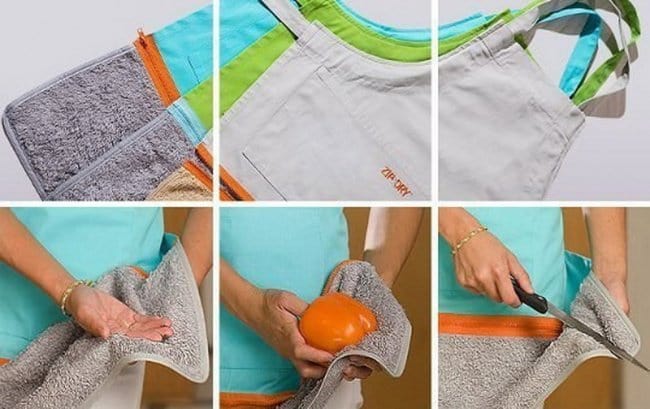 Kitchen Devices apron with removable towel