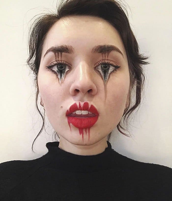Optical Illusions With Makeup melting face