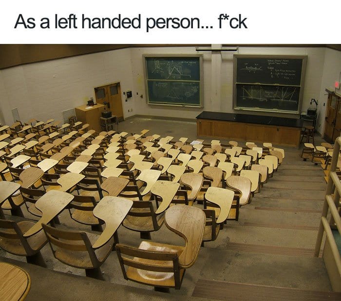Struggles That Left Handed People Face tables