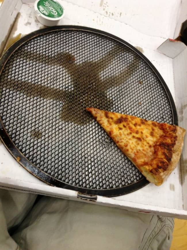 Times Something Strange Happened To Our Food pizza with baking pan