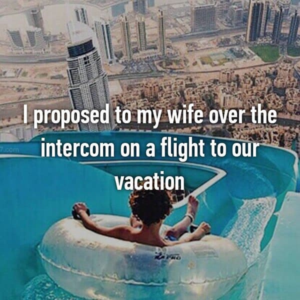 Unique Marriage Proposals flight intercom