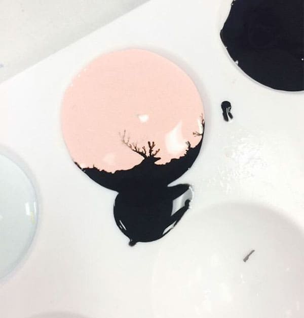 Accidental Spills deer black paint