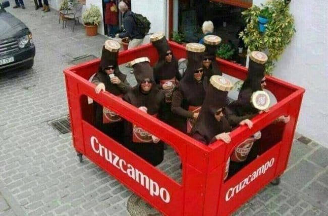 Brilliant Examples Of Cosplay a crate of beer