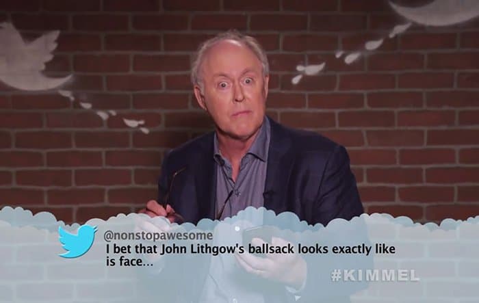 Celebrities Read Mean Tweets About Themselves john lithgow