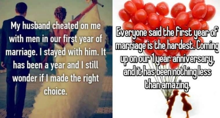 Confessions About People's First Year Of Marriage