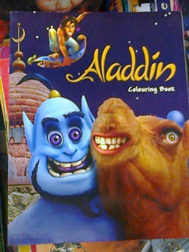 Copies Of Famous Brands aladdin coloring book