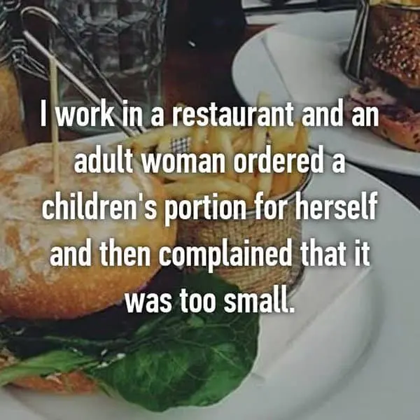 Customer Complaints childrens portion