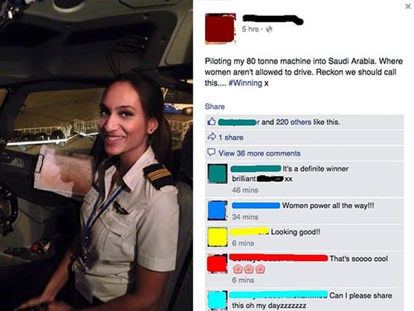 First World Anarchists female pilot saudi arabia