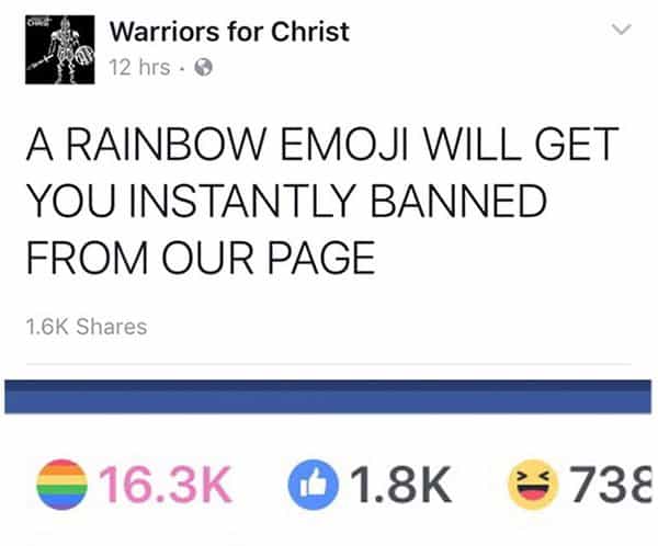 First World Anarchists rainbow emoji banned