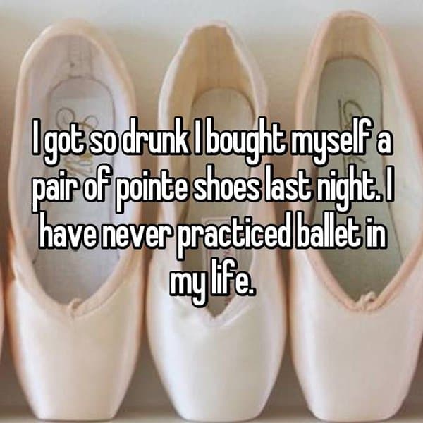 Funny Things That People Did Whilst Drunk ballet shoes