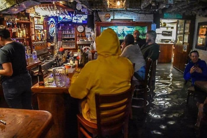 Hurricane Irma cold one with the boys