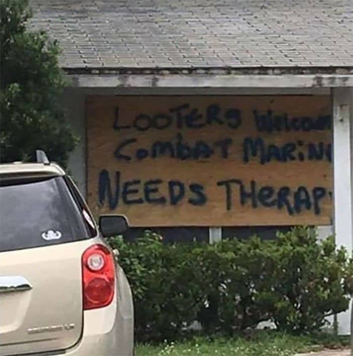 Hurricane Irma combat marine needs therapy