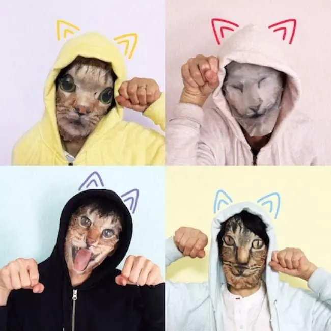 Japanese Inventions cat face mask