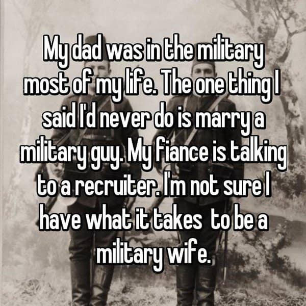 Last Minute Wedding Doubts military wife