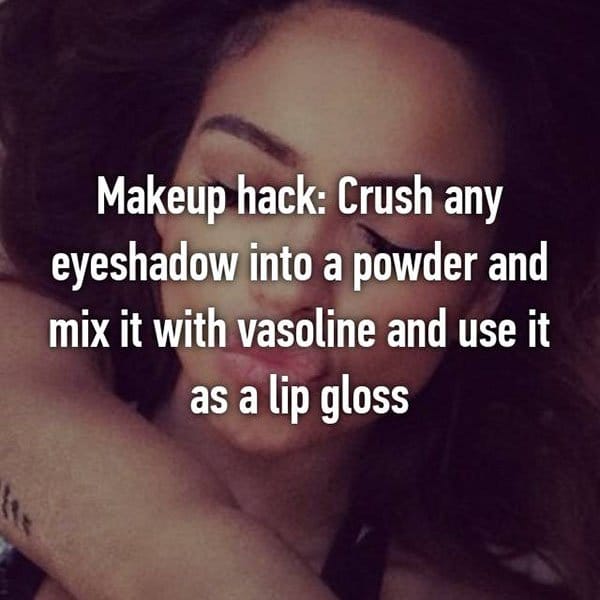 Make Up Tips And Tricks eyeshadow vaseline