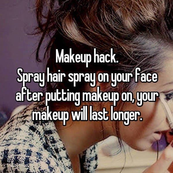 Make Up Tips And Tricks hair spray on face