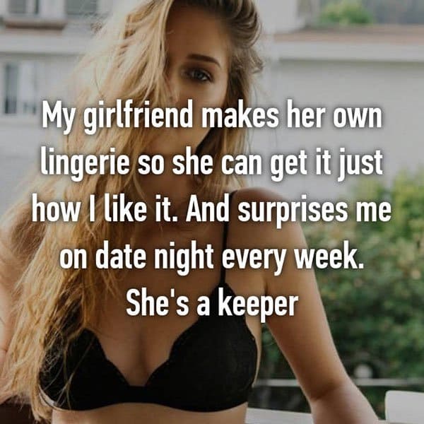 Partners Were Keepers makes her own lingerie