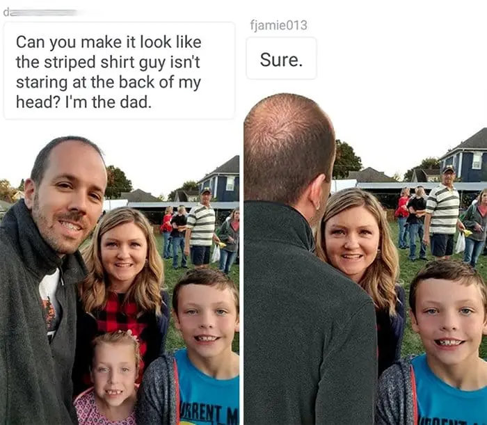 Photoshop Help james fridman isnt staring at the back of my head