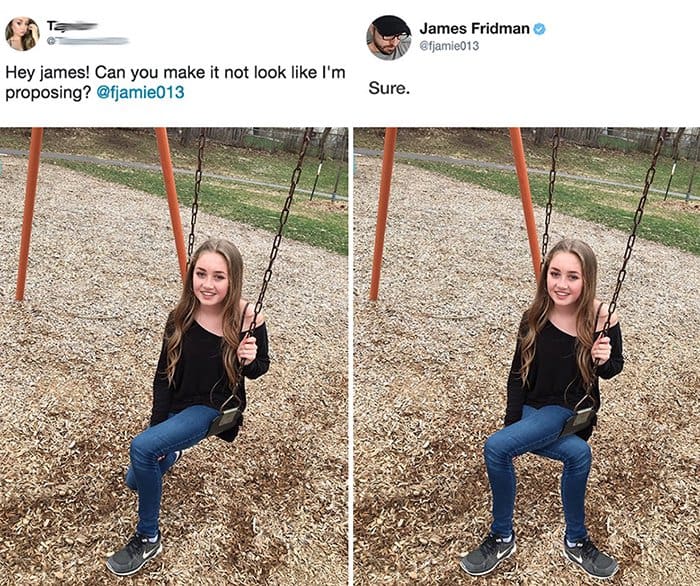 Photoshop Help james fridman not proposing