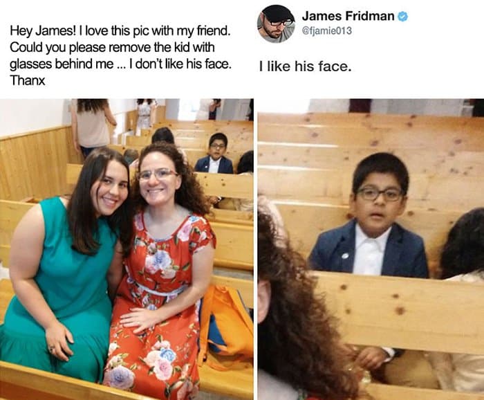 Photoshop Help james fridman remove the kid