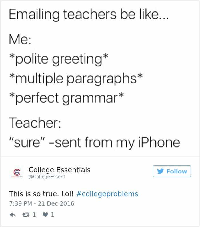Posts About College emailing teachers