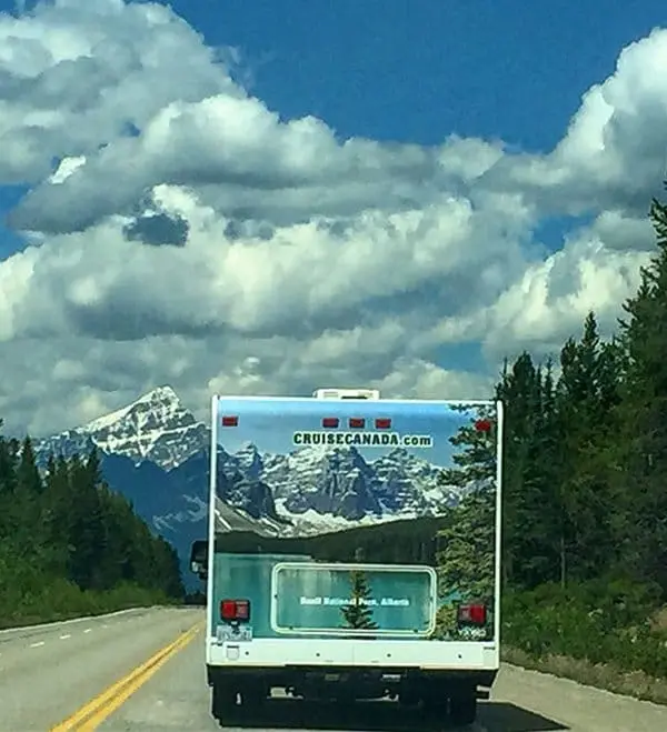 Rare Coincidences mountains and truck lined up