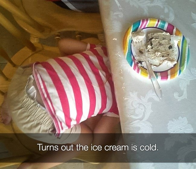 Reasons That Kids Had Major Meltdowns ice cream cold