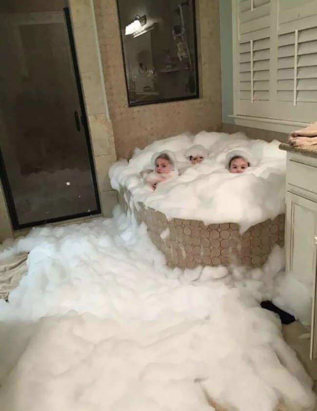 Reasons That Kids Should Never Be Left Alone bubble overload