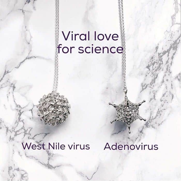Science Inspired Jewelry Pieces viruses necklace