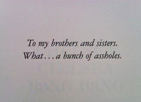 The Best Book Dedications chelsea chelsea bang bang