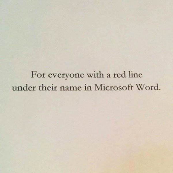 The Best Book Dedications for everyone with a red line under their name