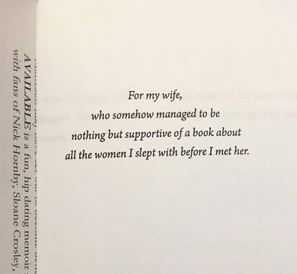 The Best Book Dedications for my wife