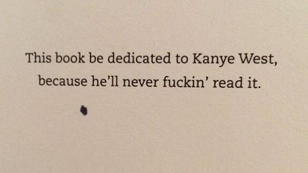 The Best Book Dedications kanye west