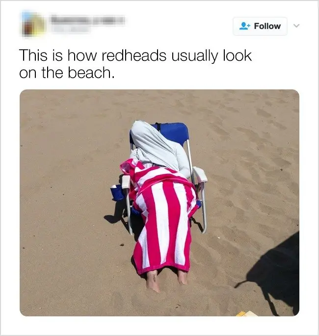 The Struggles Of Being A Redhead beach