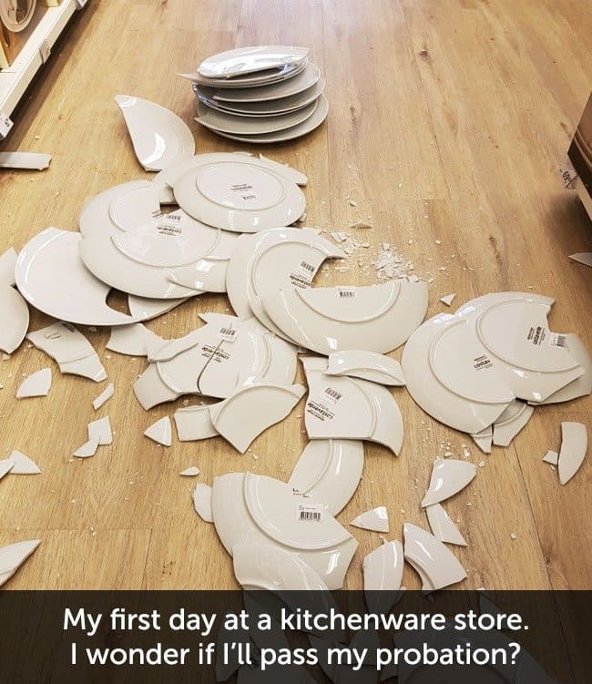 Times When People Had A Very Bad Day plates smashed