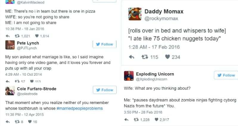 Tweets From Husbands That Married People Might Identify