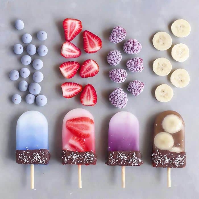 Vegan Breakfasts And Desserts colorful popsicles