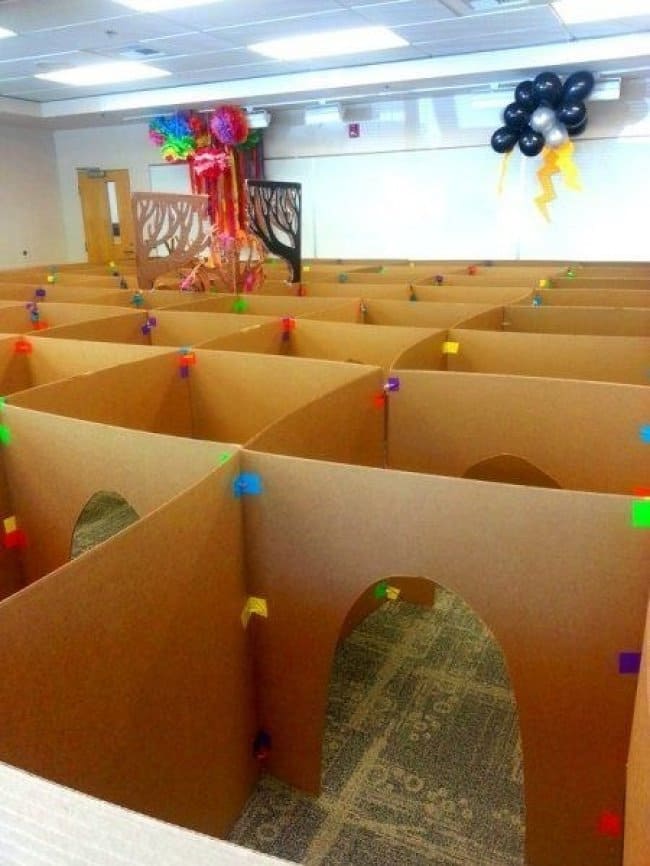 Ways To Keep Your Kids Entertained cardboard box maze