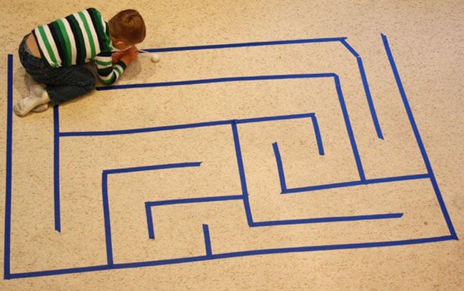 Ways To Keep Your Kids Entertained maze with ball