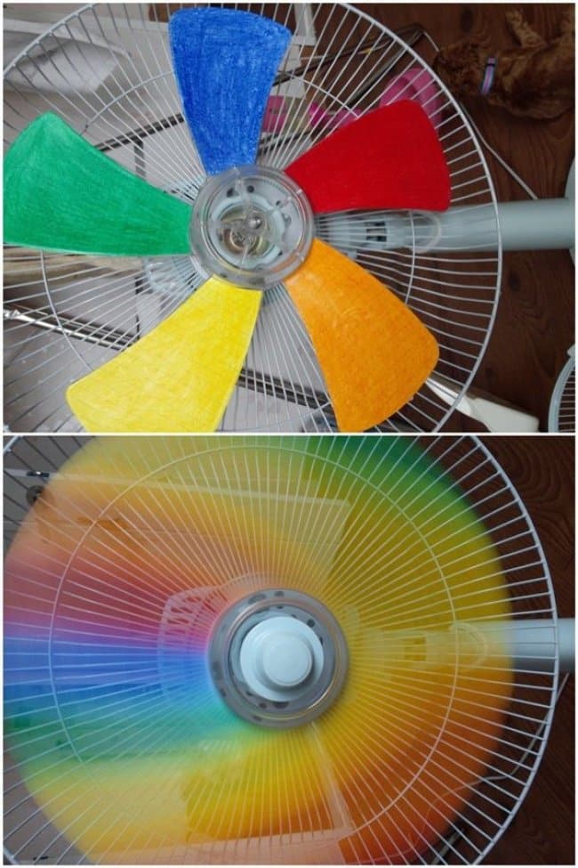 Ways To Keep Your Kids Entertained rainbow fan