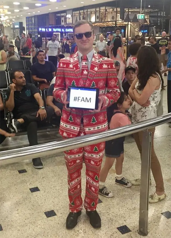 Airport Pick Up Signs christmas eve