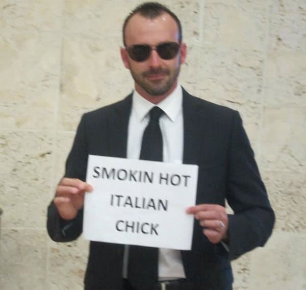 Airport Pick Up Signs smokin italian chick