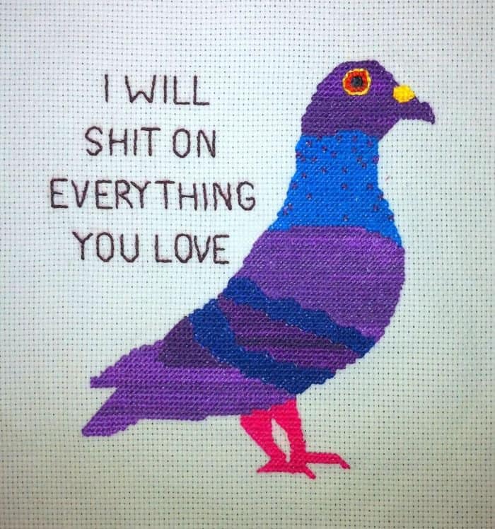 Amusing Cross Stitches bird