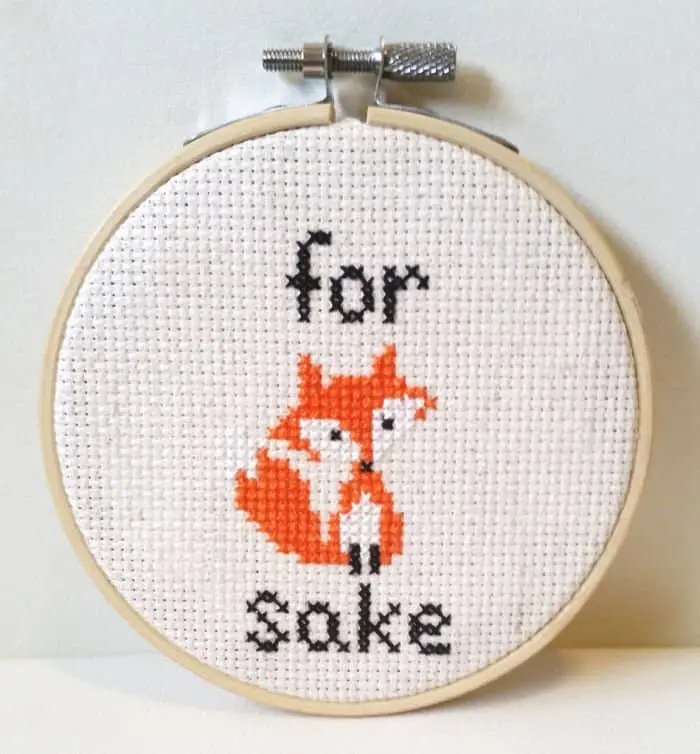 Amusing Cross Stitches for fox sake